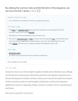 By utilizing the common ratio and the first term of the sequence, we