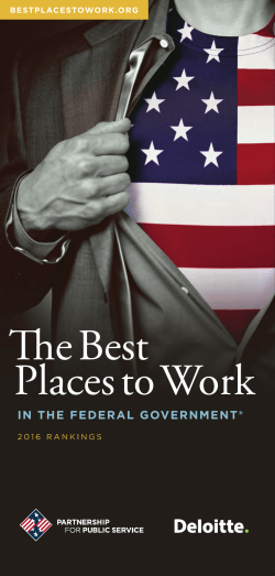 2016 Best Places to Work in the Federal Government