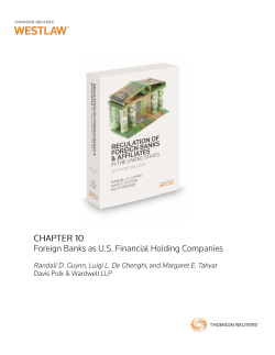 Foreign Banks as U.S. Financial Holding Companies