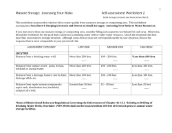 Manure Storage - University of Rhode Island