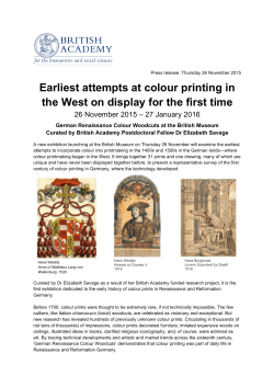 Earliest attempts at colour printing in the West on display for the first
