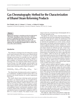 Gas Chromatography Method for the Characterization of Ethanol