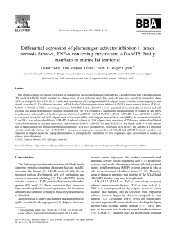 Differential expression of plasminogen activator inhibitor-1