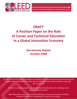 Role of CTE in a Global Innovation Economy