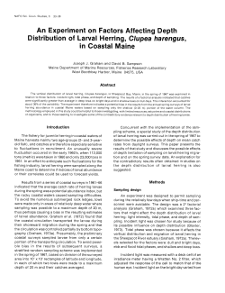 An Experiment on Factors Affecting Depthe Distribution of Larval