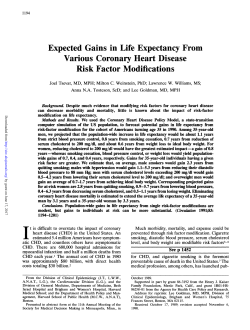 Expected Gains in Life Expectancy From Risk Factor