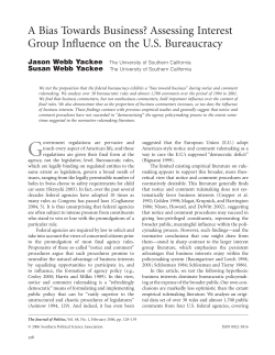 A Bias Towards Business? Assessing Interest Group Influence on