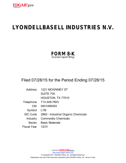 lyondellbasell industries nv