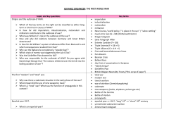 ADVANCE ORGANIZER: THE FIRST WORLD WAR topics and key