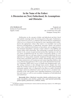 In the Name of the Father: A Discussion on (New) Fatherhood, Its