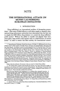 The International Attack on Money Laundering: European Initiatives