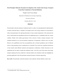 First-Principles Molecular Dynamics Investigation of the Atomic