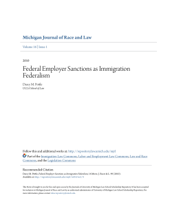 Federal Employer Sanctions as Immigration Federalism