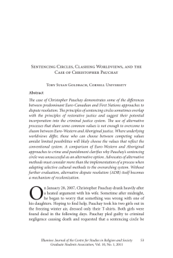 Sentencing Circles, Clashing Worldviews, and the Case of