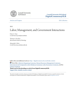 Labor, Management, and Government Interactions
