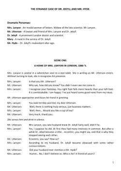 the strange case of dr. jekyll and mr. hyde