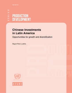 Chinese Investments in Latin America - CEPAL