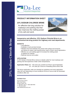 23% Sodium Chloride Brine - Da
