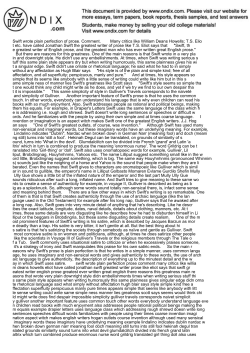 Swift wrote plain perfection of prose. Comment. Many criti