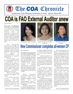 The COA Chronicle - January-March 2013