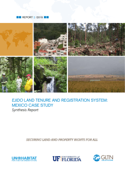 ejido land tenure and registration system: mexico case study