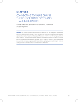 connecting to value chains: the role of trade costs and trade facilitation