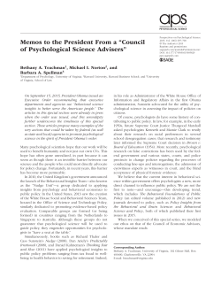 Council of Psychological Science Advisers