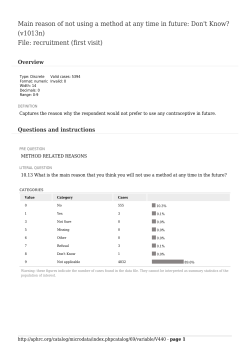Main reason of not using a method at any time in future