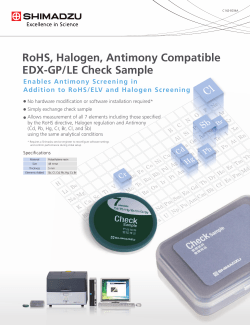 RoHS, Halogen, Antimony Compatible EDX