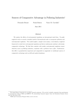 Sources of Comparative Advantage in Polluting Industries*