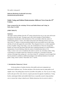 Public Voting and Political Modernization