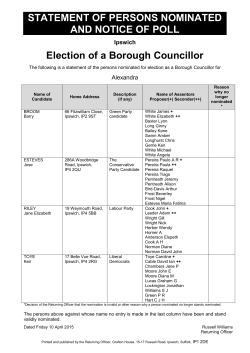 Election of Borough Councillors
