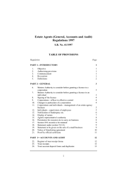 Estate Agents (General, Accounts and Audit) Regulations 1997