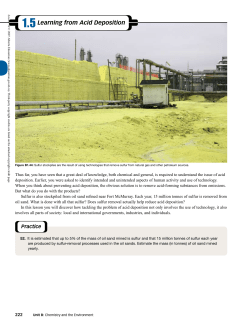 SCI 30 UB CH 1.5 Learning from Acid Deposition