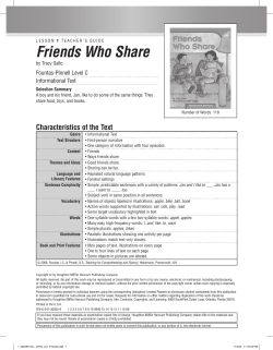 1 Friends Who Share - Houghton Mifflin Harcourt