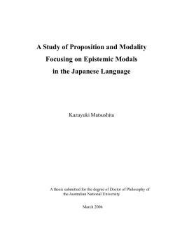 A Study of Proposition and Modality Focusing on