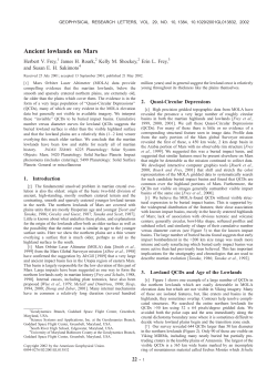 Ancient lowlands on Mars