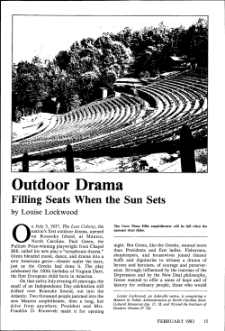 Outdoor Drama - N.C. Center for Public Policy Research