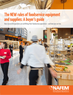 The NEW rules of foodservice equipment and supplies