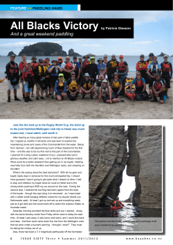 All Blacks Victory - New Zealand Kayak Magazine