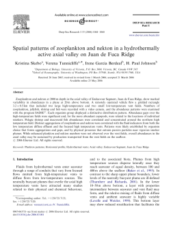 Spatial patterns of zooplankton and nekton