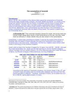 Lesson 1 Lamentations 1:1-22