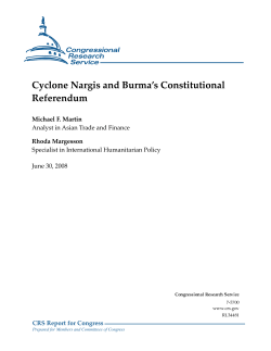 Cyclone Nargis and Burma`s Constitutional Referendum