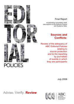 Sources and conflicts