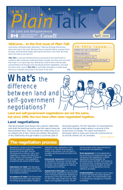 Plain Talk - On Land and Self