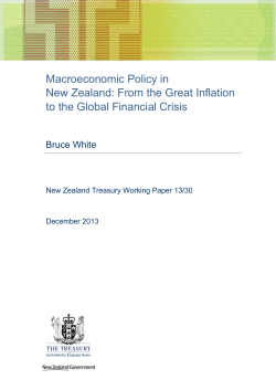 Macroeconomic Policy in New Zealand