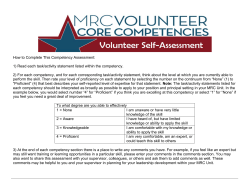 How to Complete This Competency Assessment: 1) Read each task