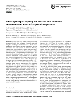Inferring snowpack ripening and melt-out from