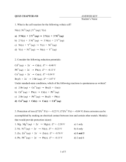 Ni(s) | Ni2+(aq - HCC Learning Web