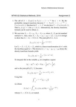 Assignment 3, 2016 solutions File